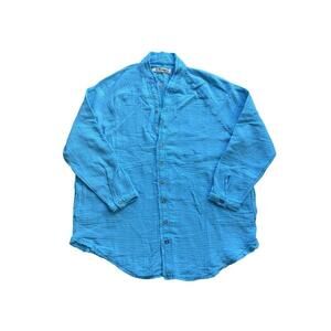 Free People We The Free Summer Daydream Buttondown Shirt Top Oversized XS NWOT